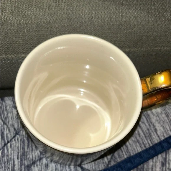 Anthropologie Pink and Gold Butterfly Mug - Picture 9 of 13